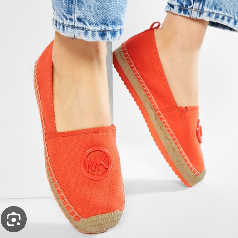 BNIB Michael Kors Lenny Espadrilles in Clementine- 8.5